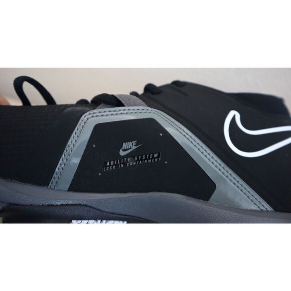 Nike CV0584-010 Men Sz 10W Black/White Alpha Menace 3 Shark Football Cleats - Picture 6 of 9